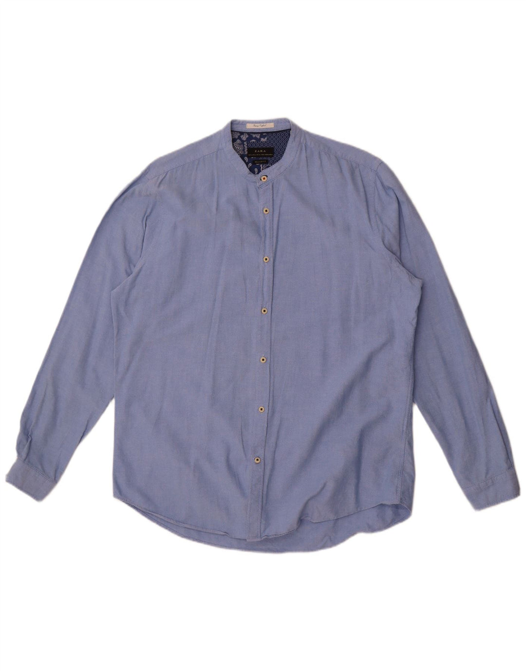 Camicia Zara da uomo vestibilità regolare XL in cotone blu