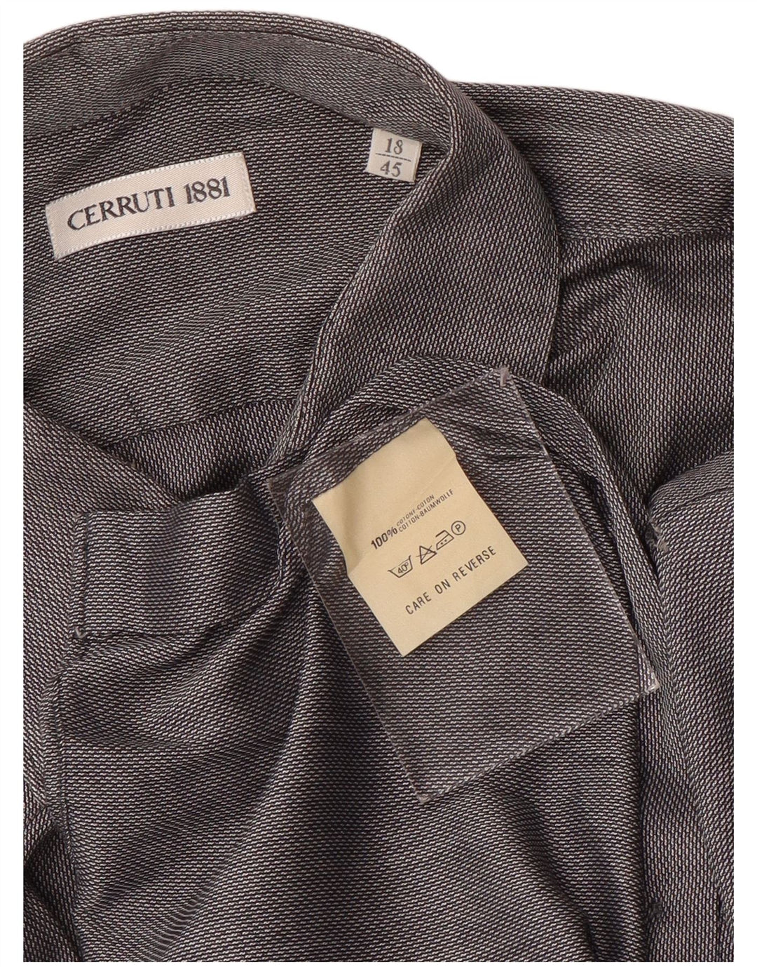 Camicia da uomo CERRUTI 1881 Taglia 18 2XL Cotone grigio