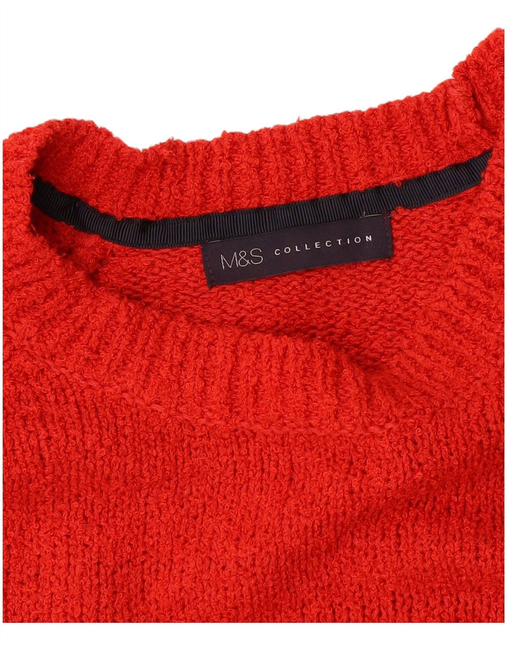 Maglione maglione con scollo a barca da donna Marks & Spencer UK 14 grande rosso
