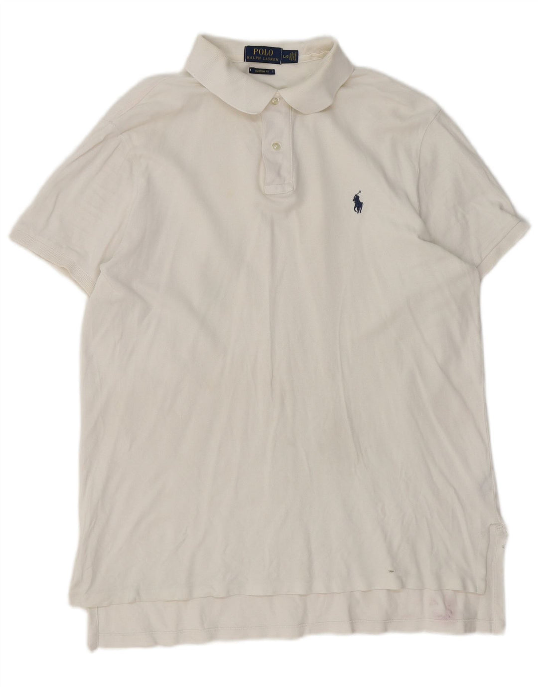 Camicia Polo Ralph Lauren da uomo su misura, taglia grande, in cotone bianco