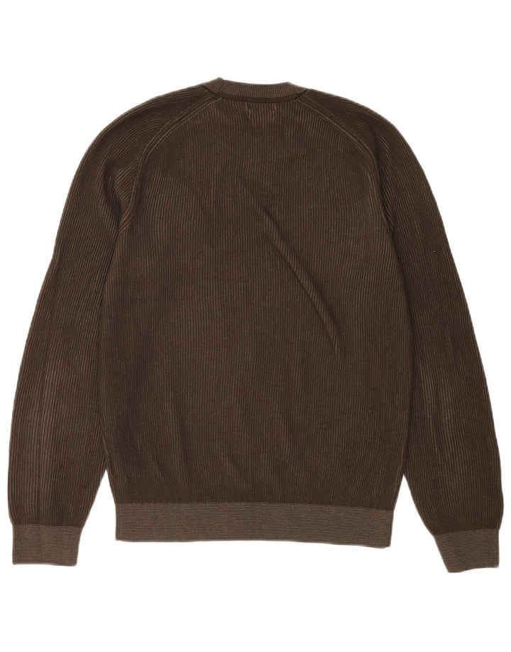 Maglione maglione girocollo da uomo Massimo Dutti in cotone marrone medio