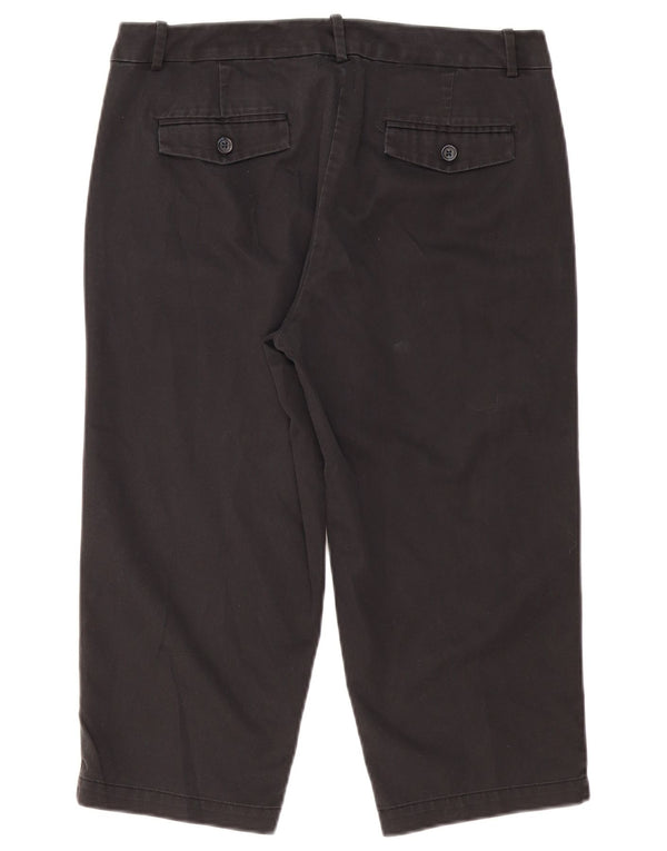Pantaloni capri dritti da donna Dockers US 10 Large W34 L20 cotone nero