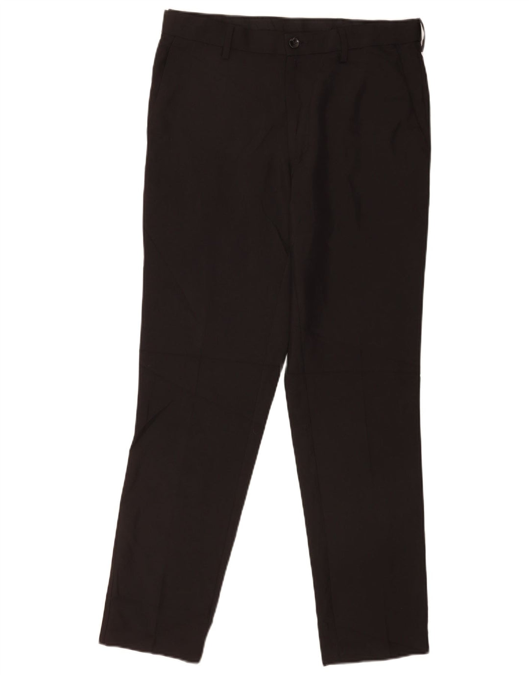 Pantaloni casual slim fit da uomo Marks & Spencer W32 L31 poliestere nero