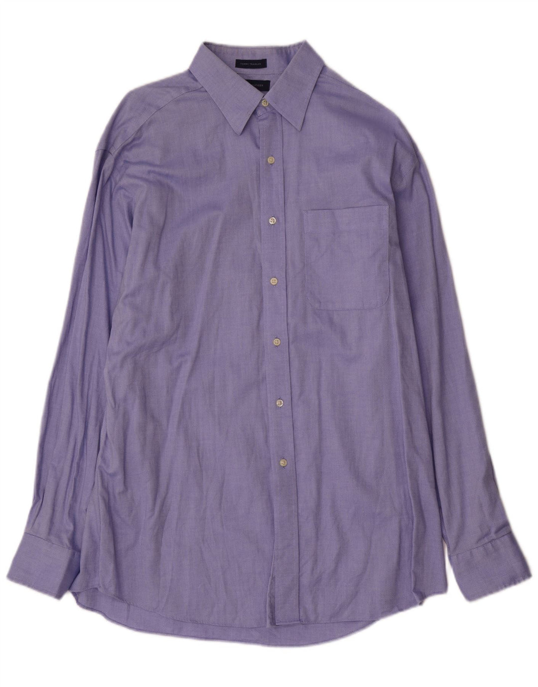 Camicia da uomo Tommy Hilfiger taglia 16 grande cotone blu