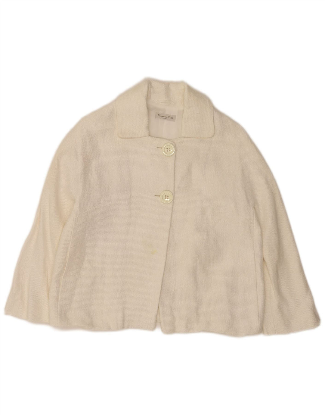 Giacca blazer a 2 bottoni corta da donna Massimo Dutti EU 38 bianco medio