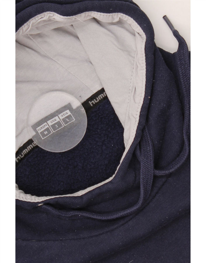 Felpa con cappuccio grafica da uomo Hummel, cotone medio blu navy
