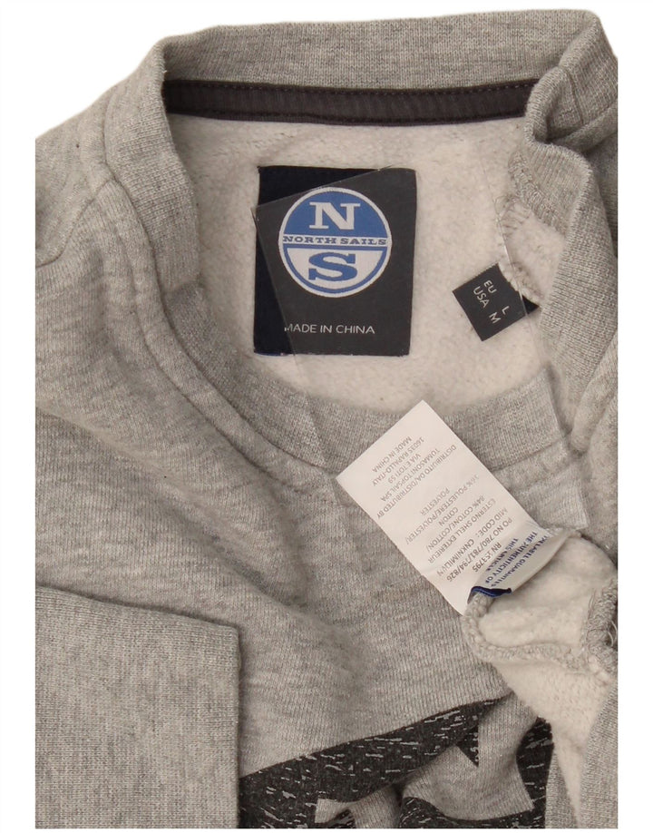 Felpa con grafica da donna NORTH SAILS UK 14 Grigio medio chiazzato