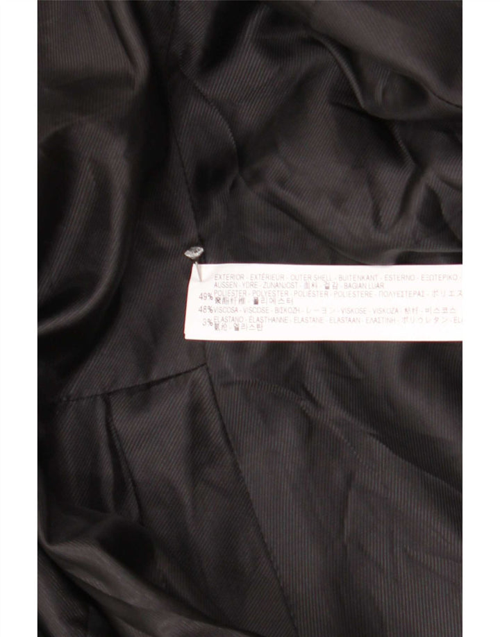 Giacca blazer a 1 bottone da donna Zara UK 12 poliestere nero medio