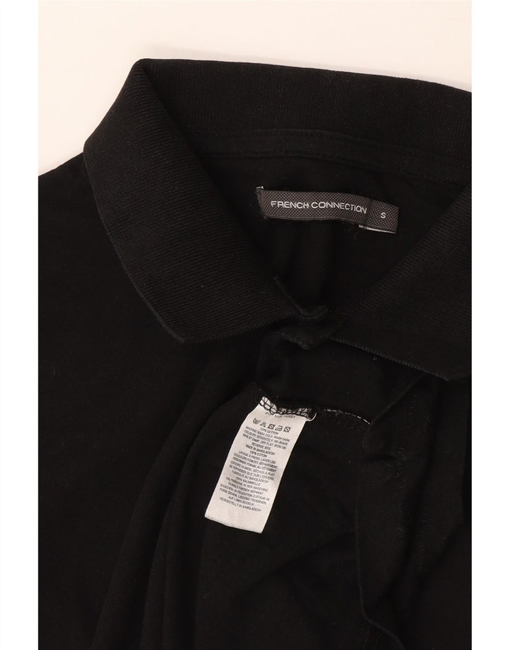 Polo da uomo French Connection piccola in cotone nero