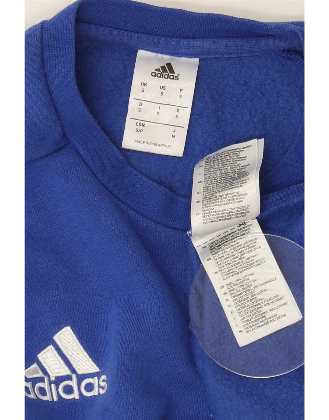Felpa Adidas Uomo Maglione Piccolo Blu Cotone