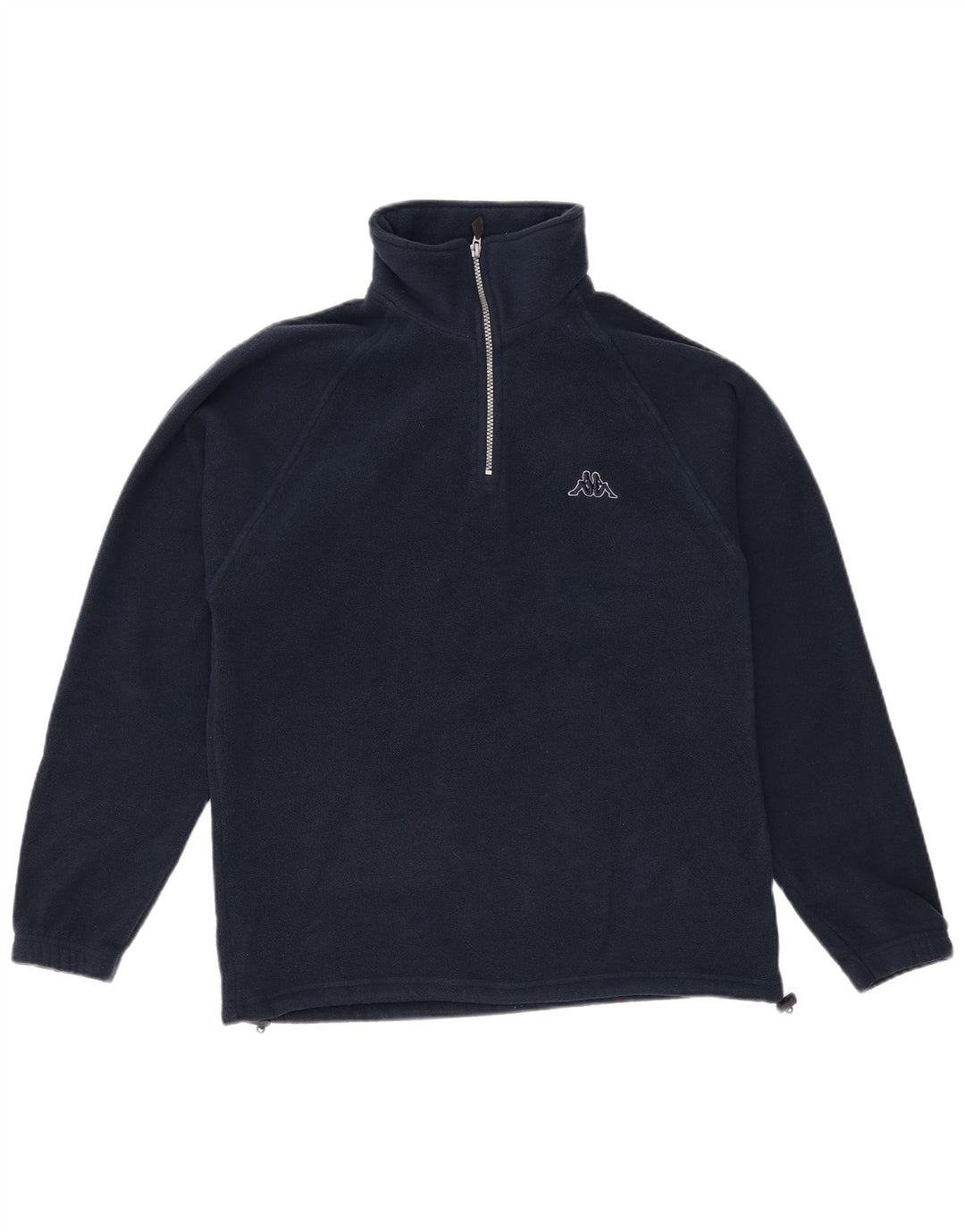 Maglione in pile da uomo KAPPA con zip e collo piccolo in poliestere blu navy