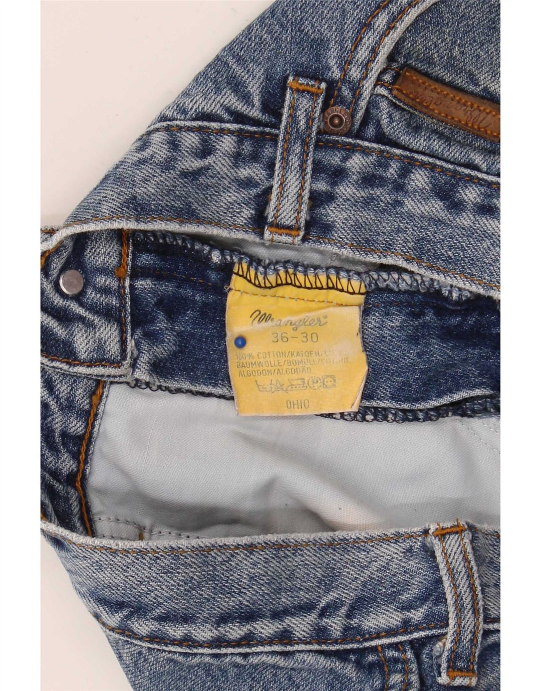 Jeans dritti da uomo Wrangler Ohio W36 L30 cotone blu