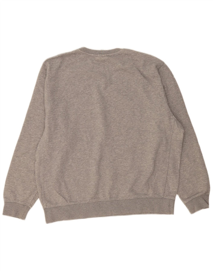 Felpa grafica Nike da uomo, maglione grande, cotone grigio