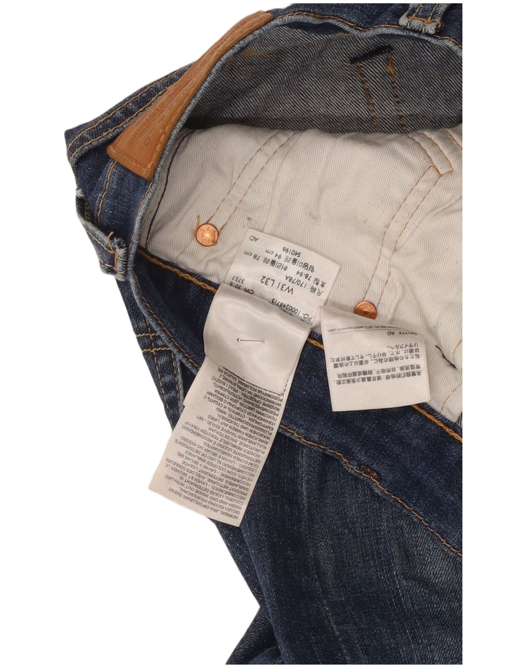 Levi's Uomo 519 Jeans Slim W31 L32 Cotone Blu