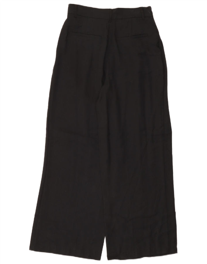 Pantaloni chino a gamba larga da donna Zara medi W28 L29 modal nero