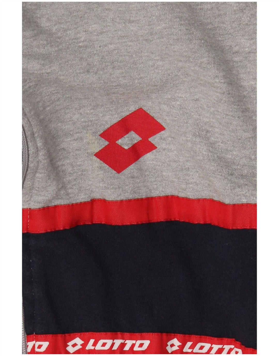 Giacca da ginnastica grafica da uomo Lotto IT 50 Large in cotone color block grigio