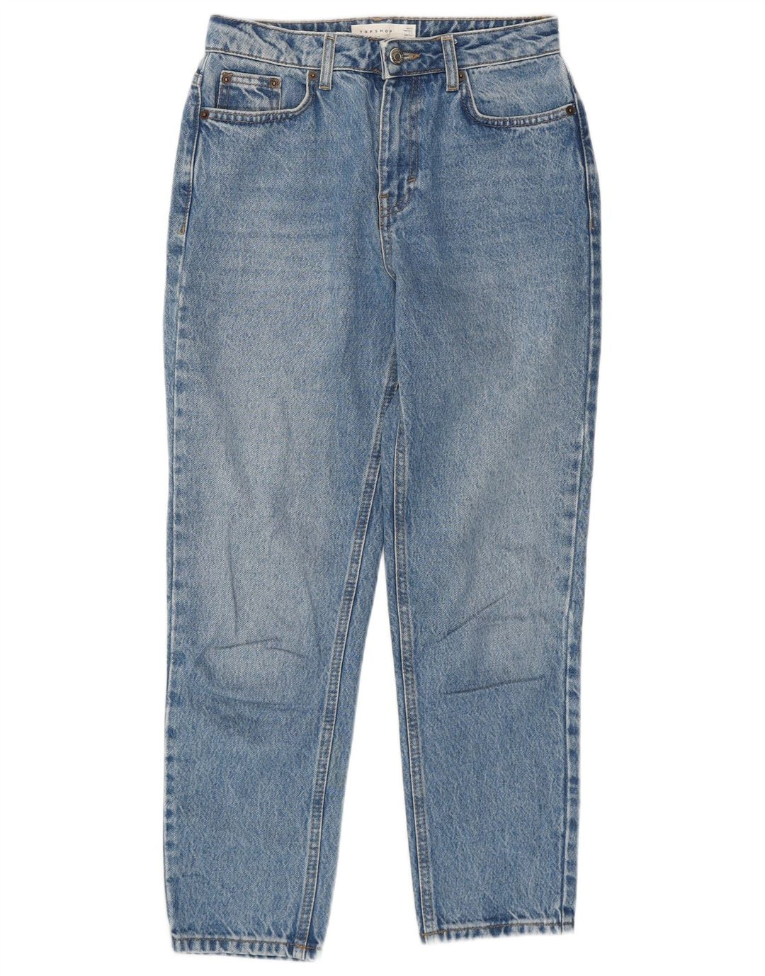 Jeans affusolati mamma da donna Topshop W26 L25 cotone blu