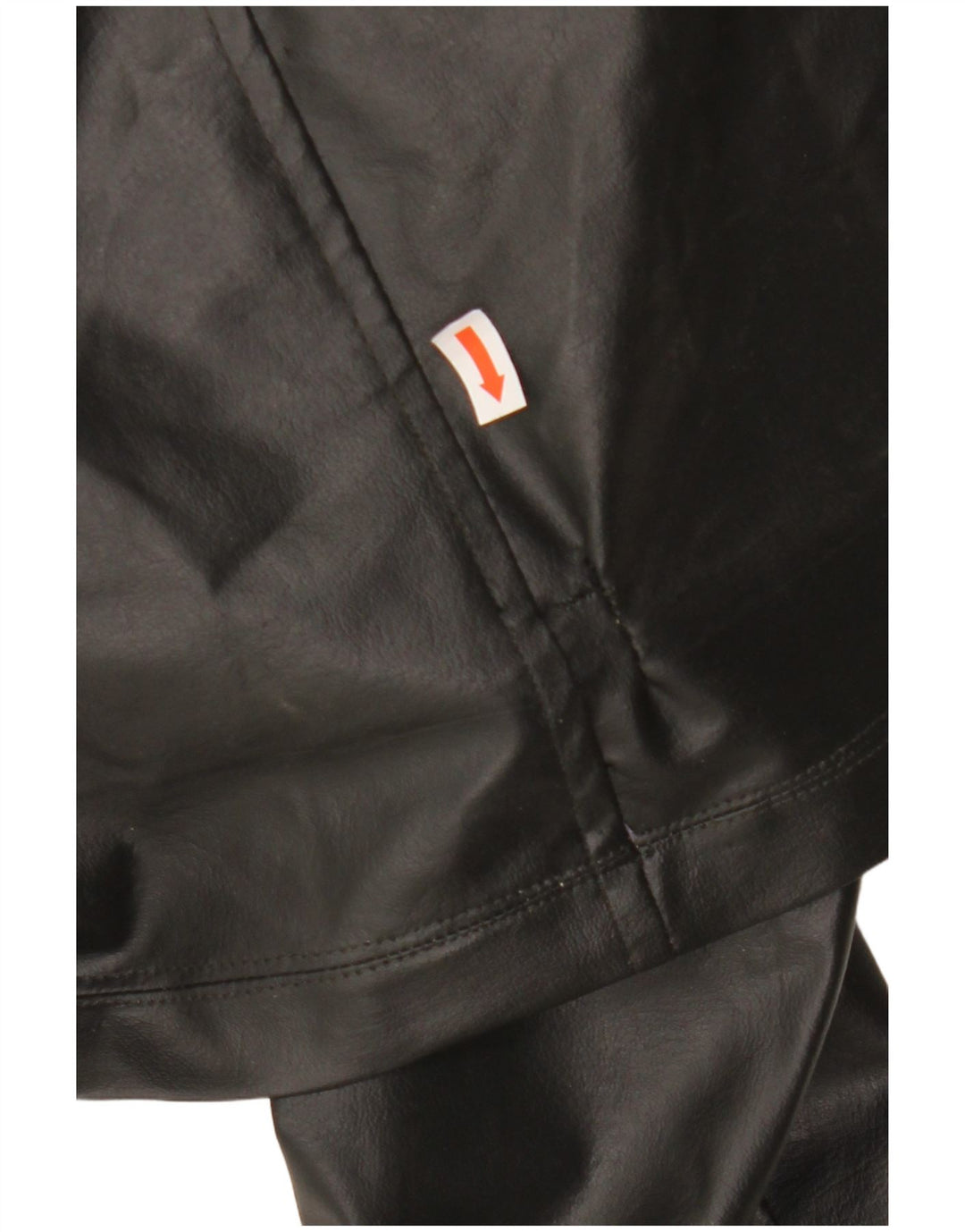 Cappotto in pelle da donna VINTAGE UK 12 Medium Black Colourblock