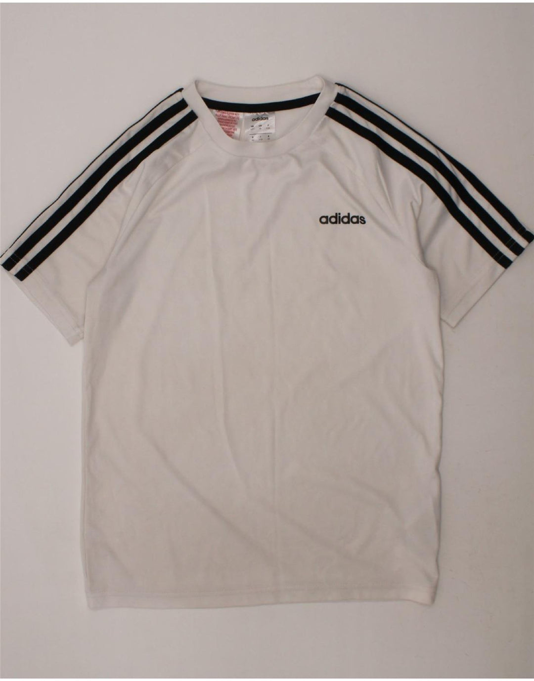 ADIDAS Boys Climalite T-Shirt Top 11-12 Years White Polyester Vintage Adidas and Second-Hand Adidas from Messina Hembry 