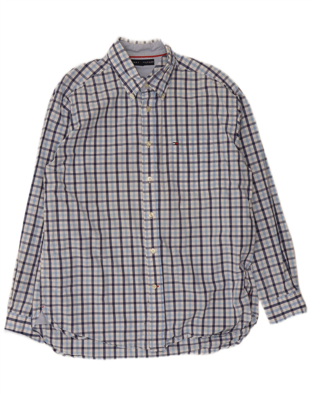 Camicia da uomo Regular Fit Tommy Hilfiger Large Blue Gingham