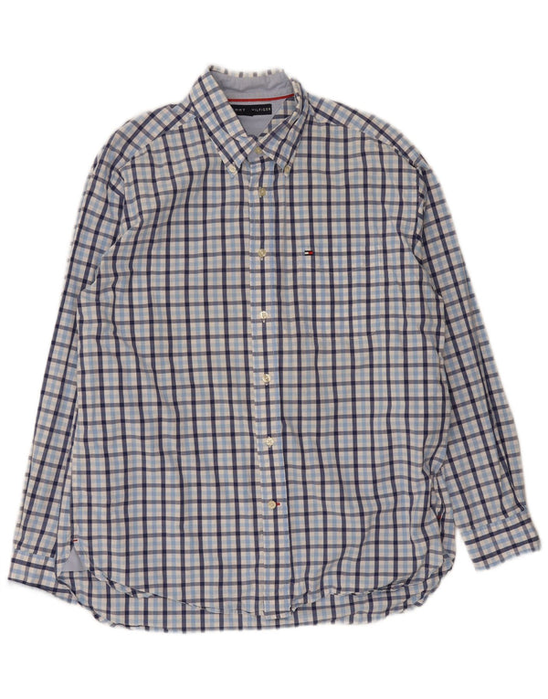 Camicia da uomo Regular Fit Tommy Hilfiger Large Blue Gingham
