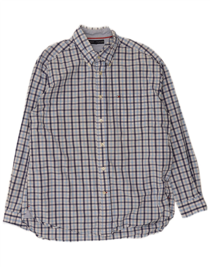 Camicia da uomo Regular Fit Tommy Hilfiger Large Blue Gingham