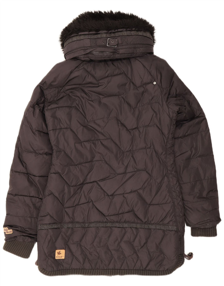Giacca imbottita con cappuccio da uomo KHUJO UK 40 grande nylon nero