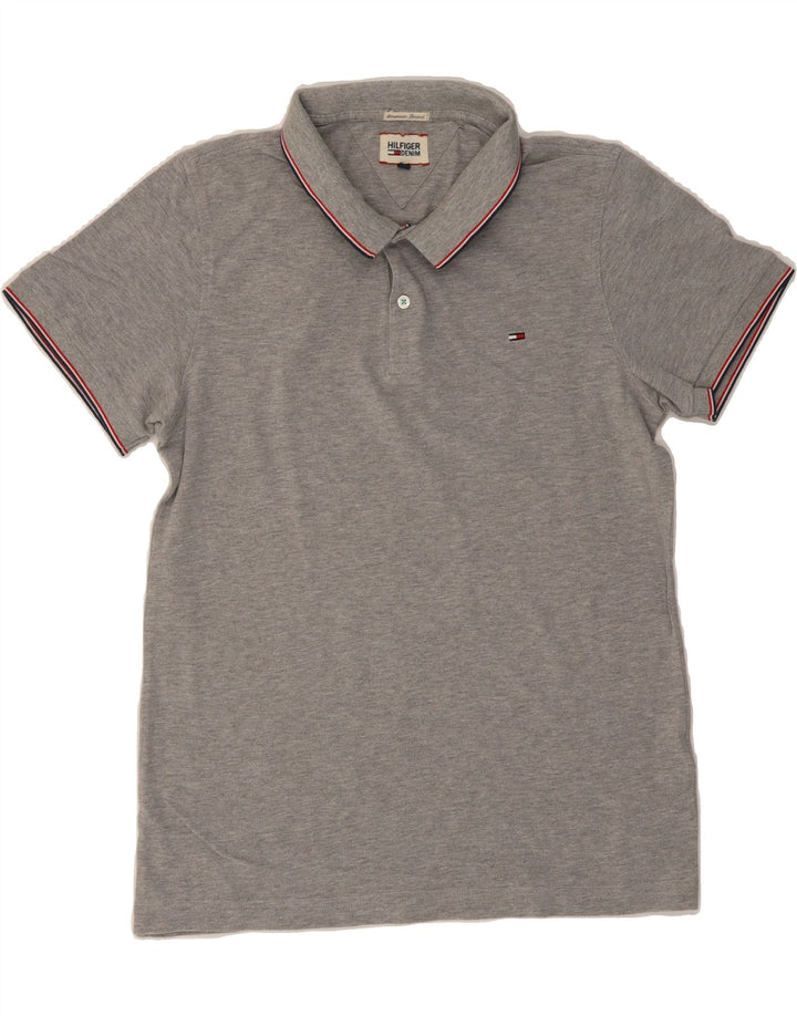 TOMMY HILFIGER Mens Polo Shirt XL Grey Cotton Vintage Tommy Hilfiger and Second-Hand Tommy Hilfiger from Messina Hembry 