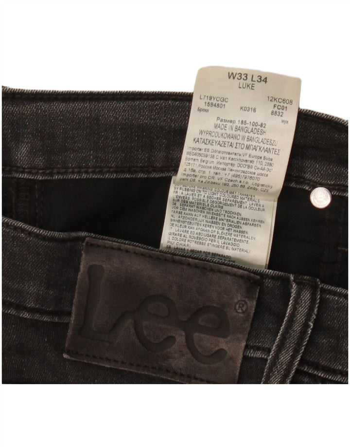 Jeans Lee Luke Slim da uomo W33 L27 cotone nero