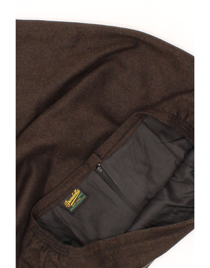 BRENDELLA Womens Pencil Skirt W40 2XL Brown Wool Vintage Brendella and Second-Hand Brendella from Messina Hembry 