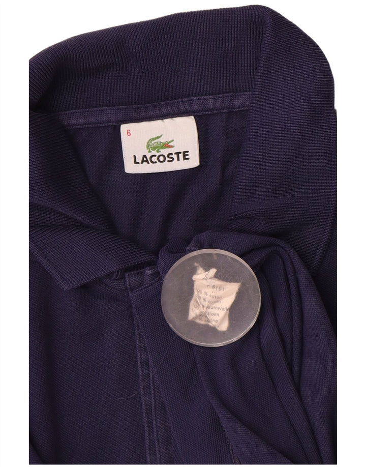 Polo da uomo Lacoste taglia 6 XL in cotone blu navy