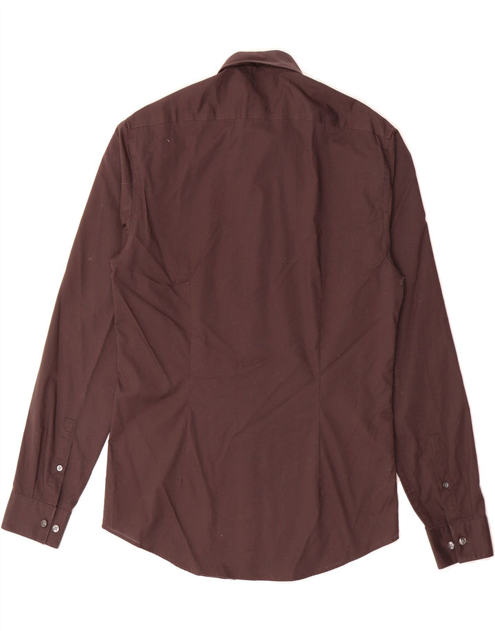 CALVIN KLEIN Mens Shirt Size 39 15 Medium Brown Cotton Vintage Calvin Klein and Second-Hand Calvin Klein from Messina Hembry 