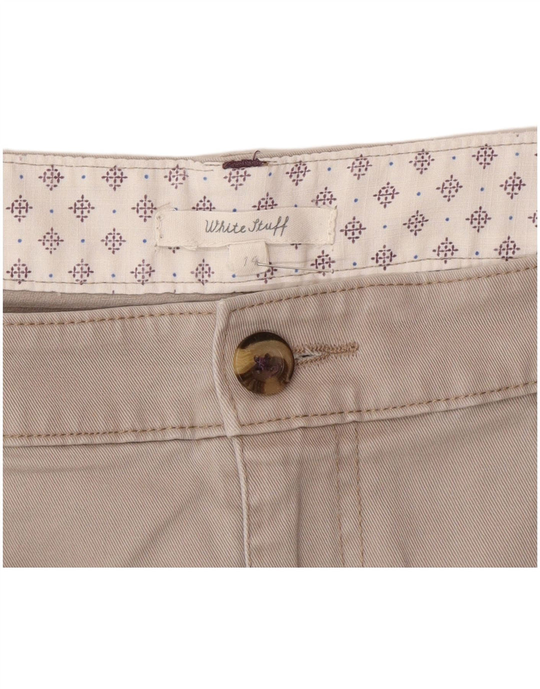 Gonna dritta da donna White Stuff UK 14 grande W32 cotone grigio