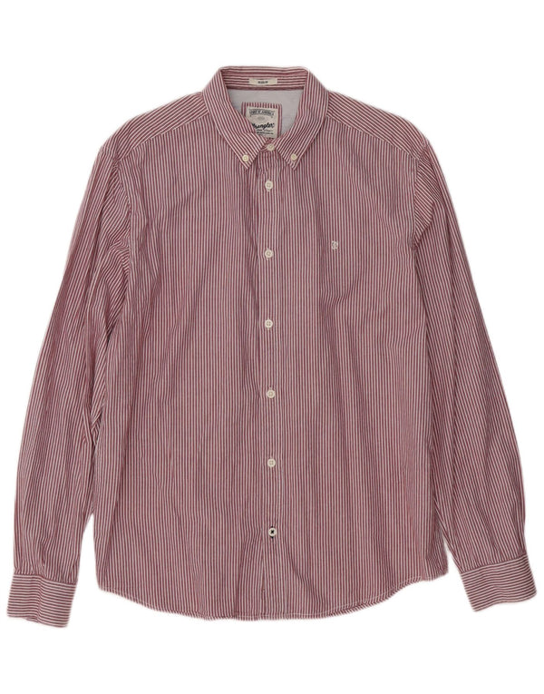 Camicia da uomo WRANGLER in cotone a righe grandi rosse