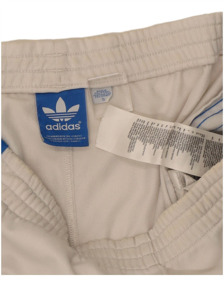 Pantaloni da tuta da uomo Adidas Small bianchi in poliestere