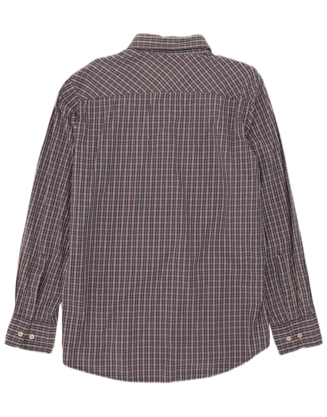 Camicia da uomo vestibilità regolare Marlboro Classics, cotone a quadri blu navy grande