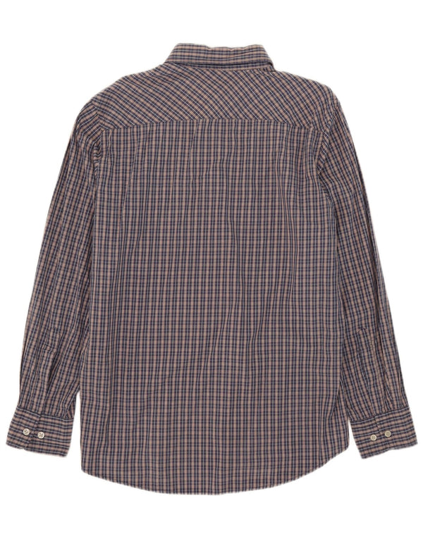 Camicia da uomo vestibilità regolare Marlboro Classics, cotone a quadri blu navy grande