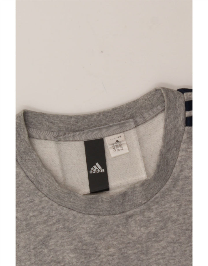 ADIDAS Mens Sweatshirt Jumper Medium Grey Vintage Adidas and Second-Hand Adidas from Messina Hembry 