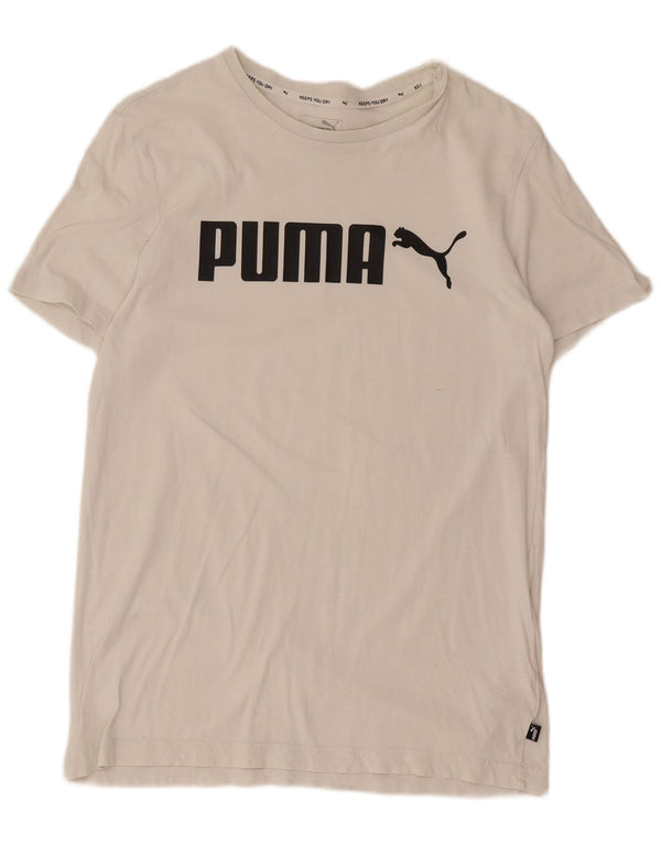 Maglietta grafica Puma da bambino 15-16 anni in cotone bianco