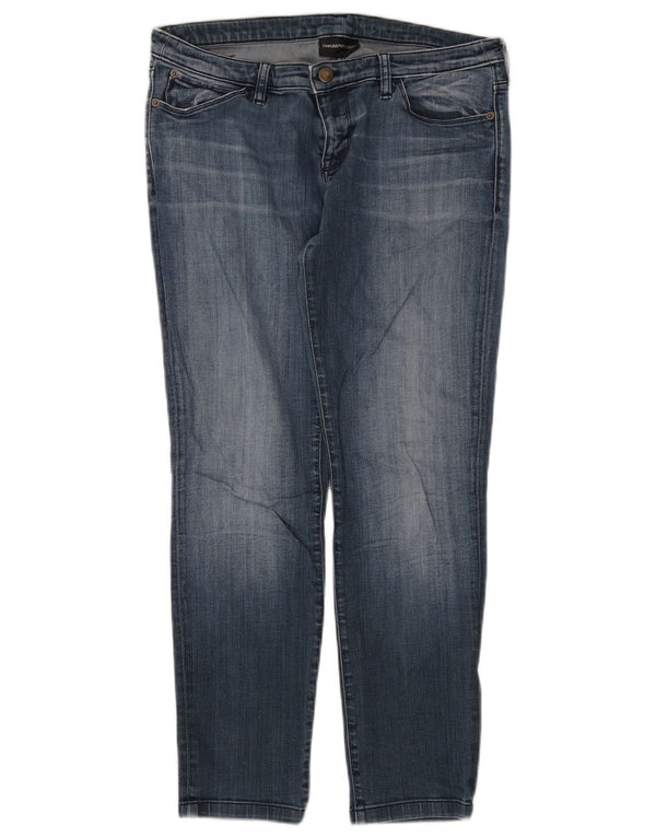 Jeans slim da donna Emporio Armani W30 L28 cotone blu