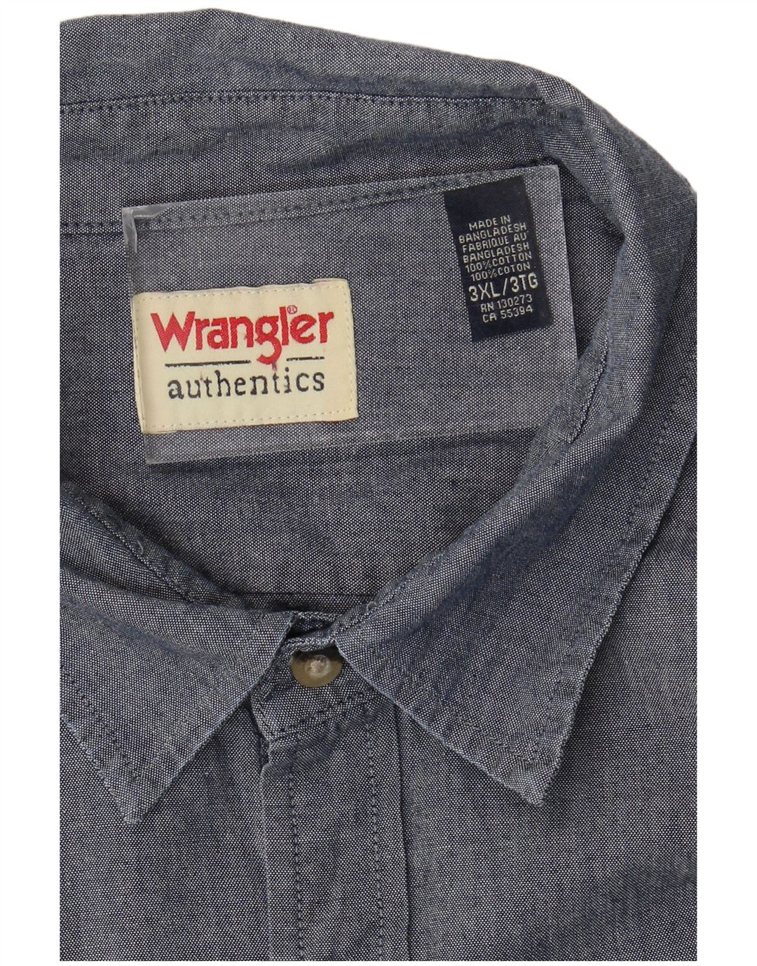 Camicia da uomo WRANGLER 3XL cotone blu navy