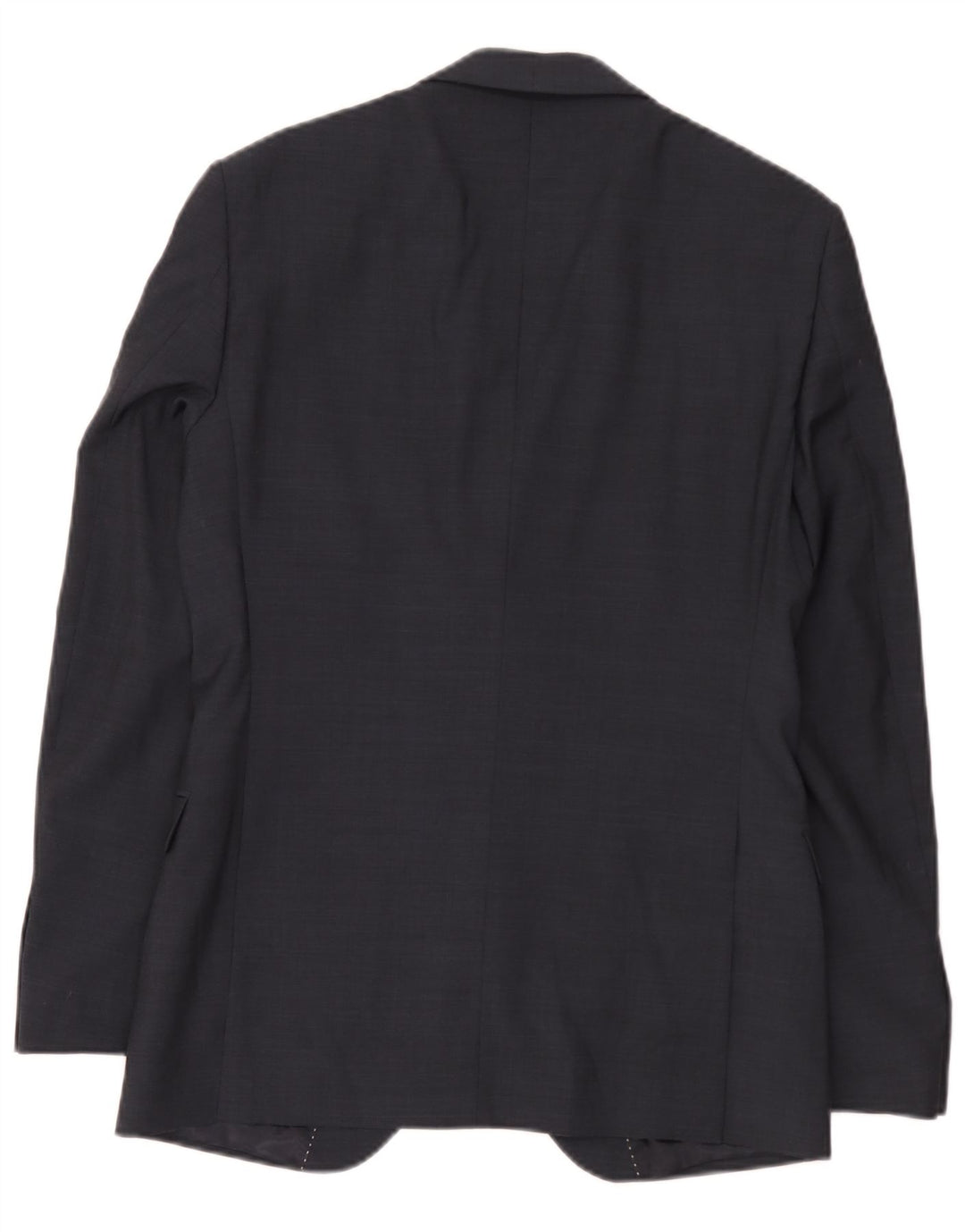 Giacca blazer slim fit da uomo Dkny a 2 bottoni UK 38 lana blu navy media