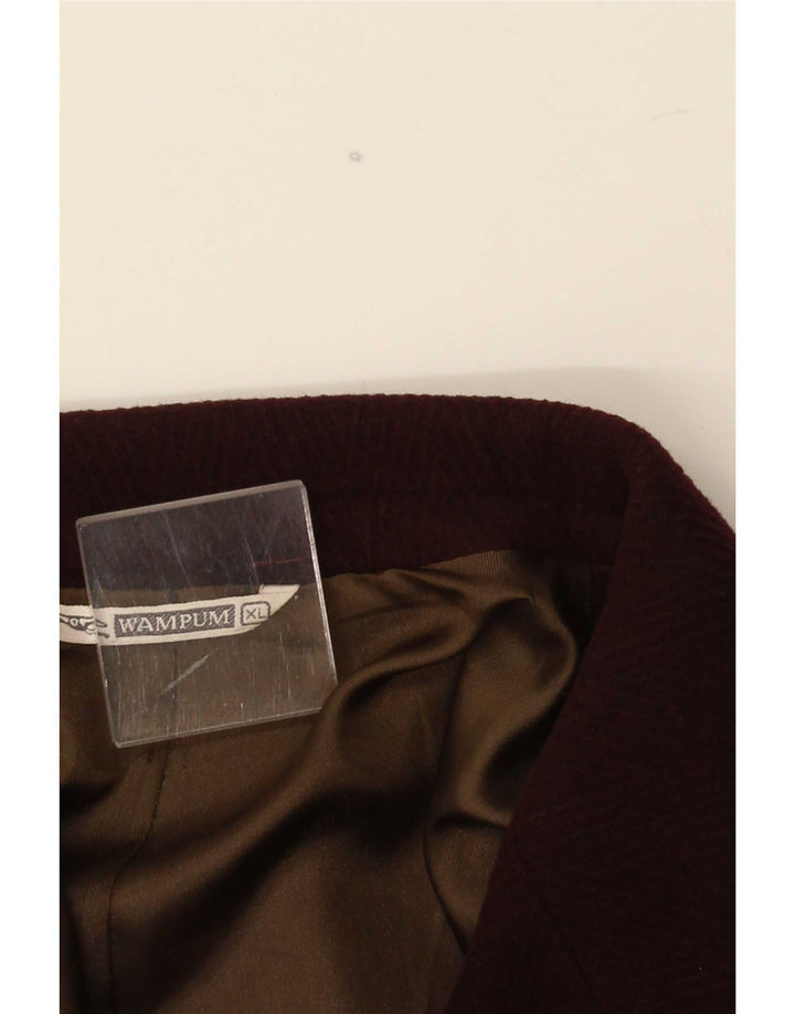 Giacca blazer da uomo a 2 bottoni Wampum UK 42 XL lana bordeaux