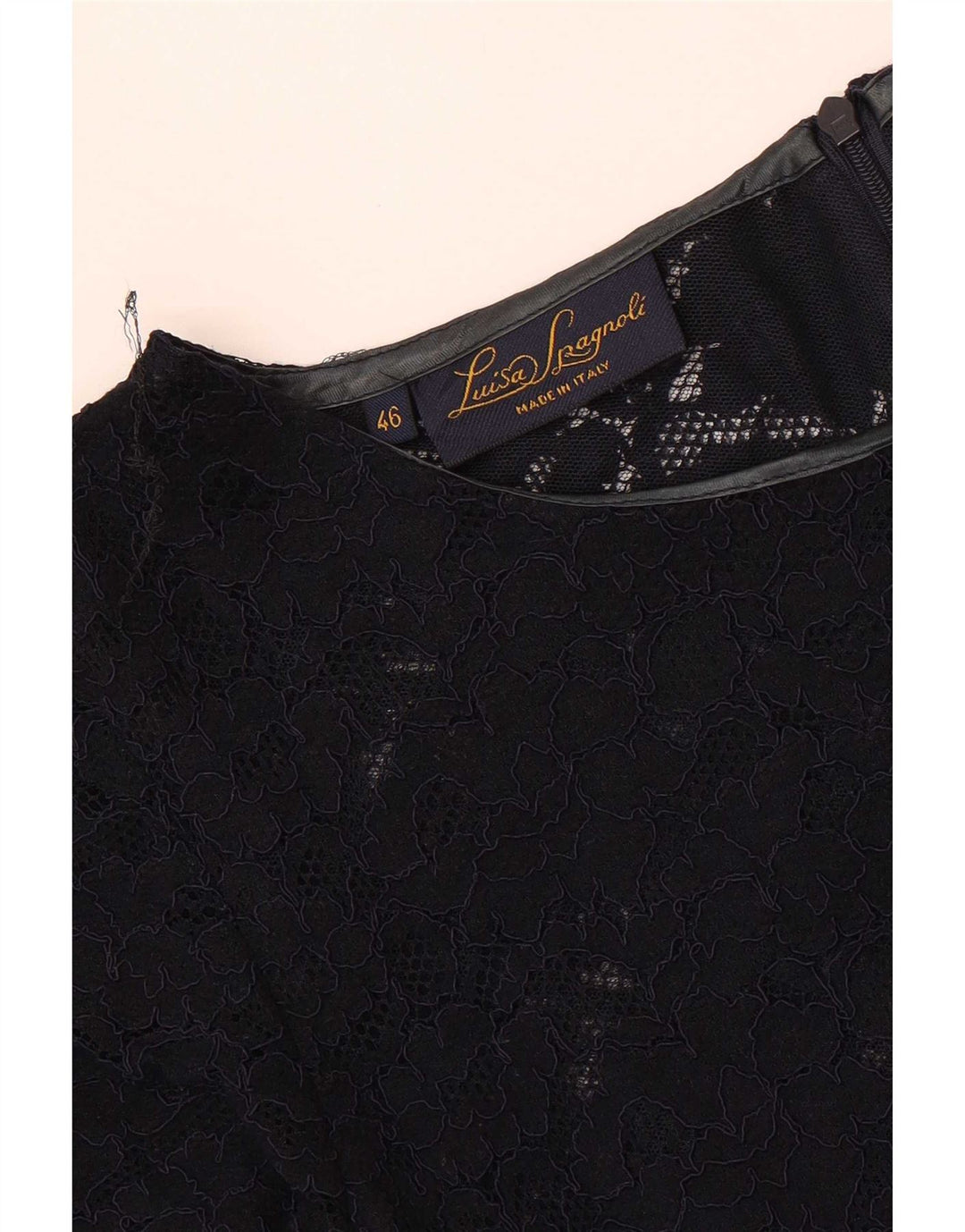 Luisa Spagnoli Camicetta in pizzo da donna Top IT 46 Large Blu Navy