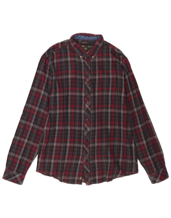 Camicia da uomo in flanella Rifle XL a quadri rossi