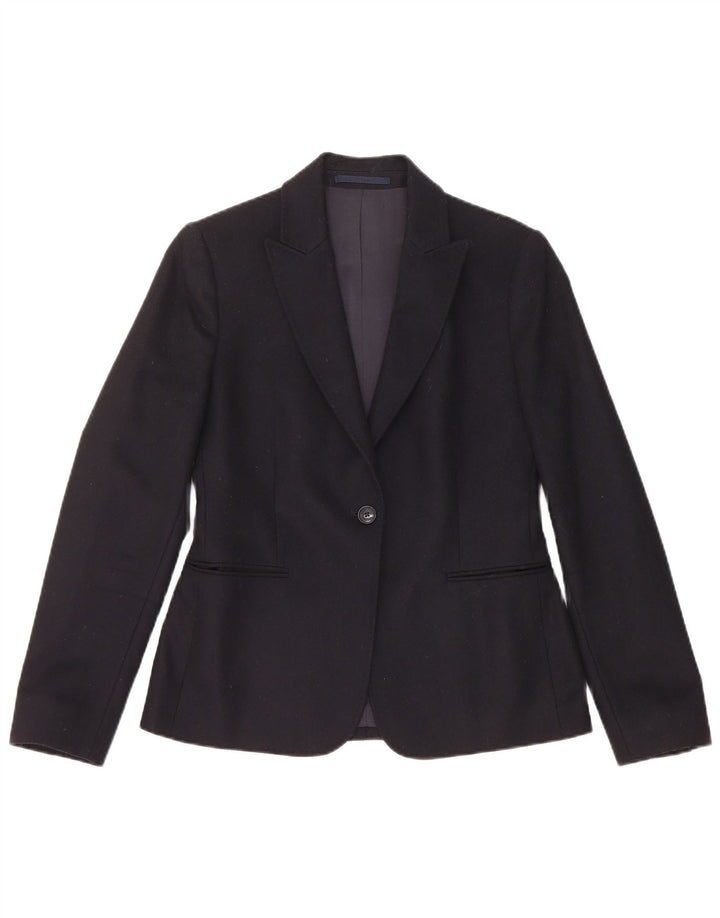 Giacca blazer da donna a 1 bottone Gant UK 8 piccola in lana blu navy