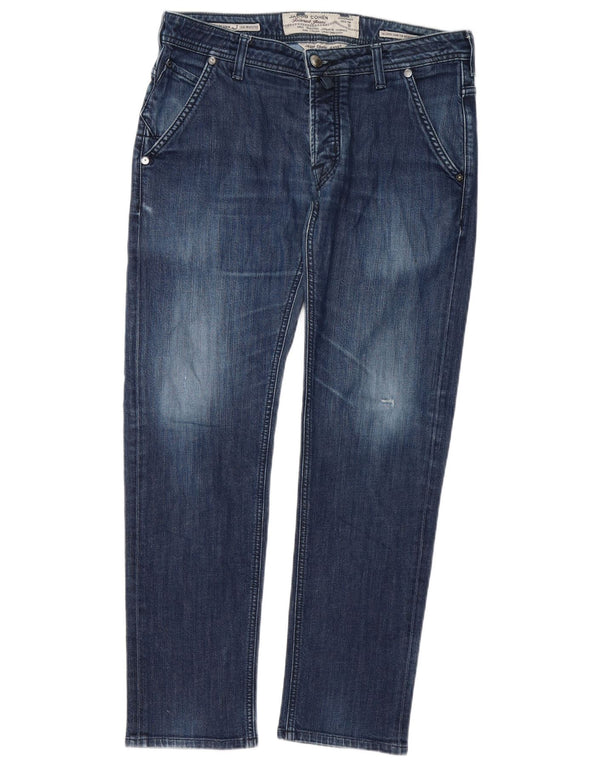 Jeans dritti da uomo Jacob Cohen W34 L30 cotone blu