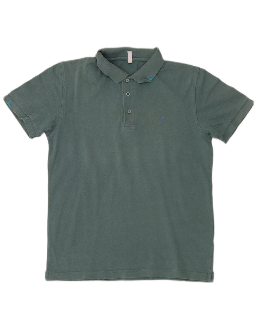 Polo da uomo Sun68 in cotone verde medio
