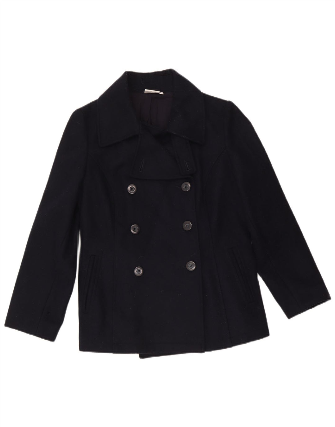Cappotto da marinaio da donna Ellesse UK 14 grande in lana blu navy