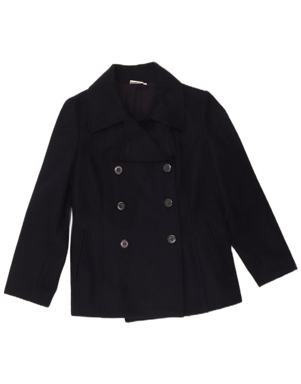 Cappotto da marinaio da donna Ellesse UK 14 grande in lana blu navy